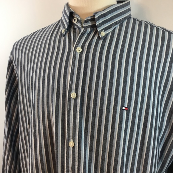 tommy hilfiger men's striped shirt